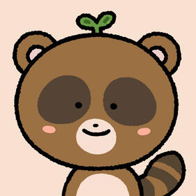 Black and white icon of a tanuki from Gekkan Shoujo Nozaki-kun